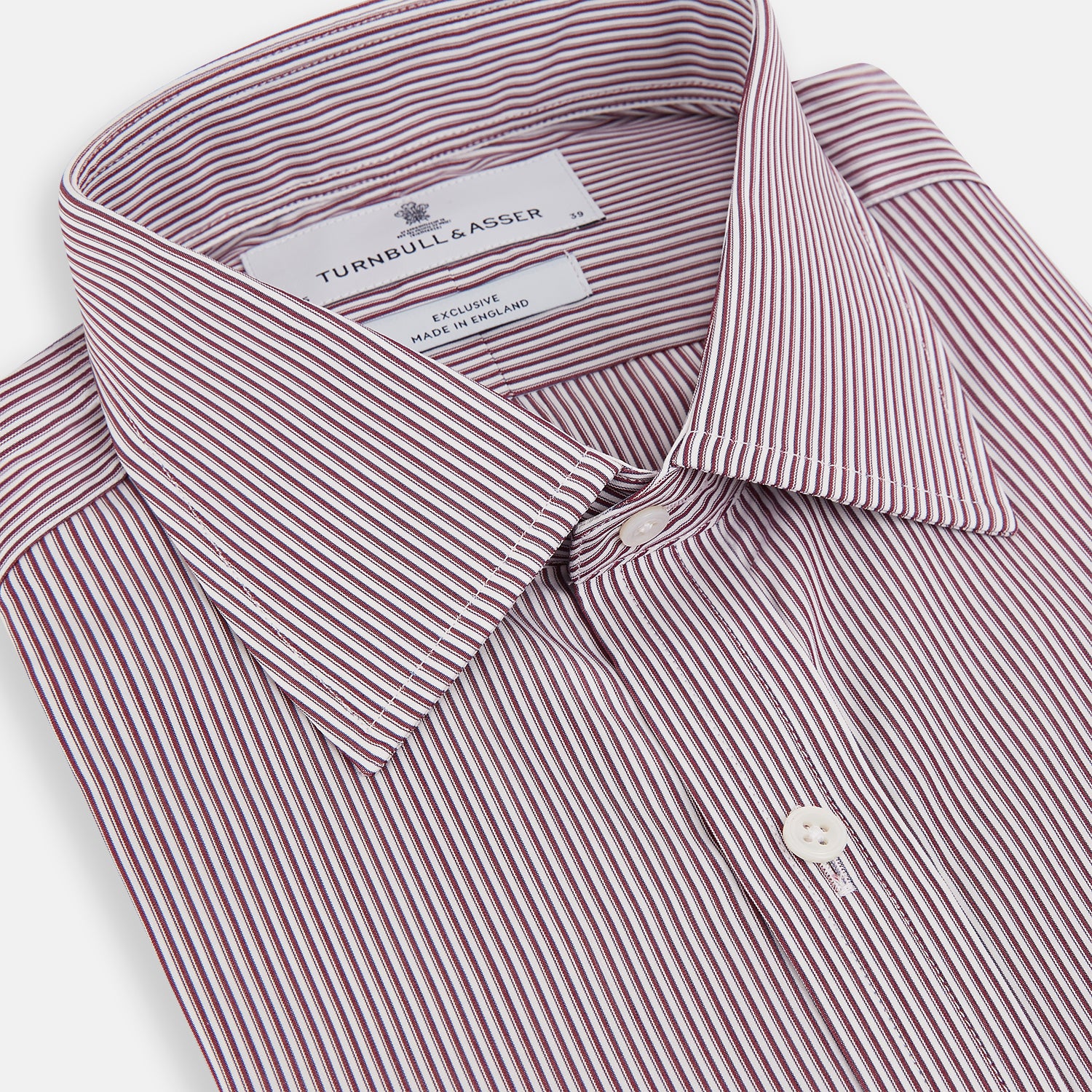 Image 2 of product Burgundy Shadow Stripe Mayfair Shirt