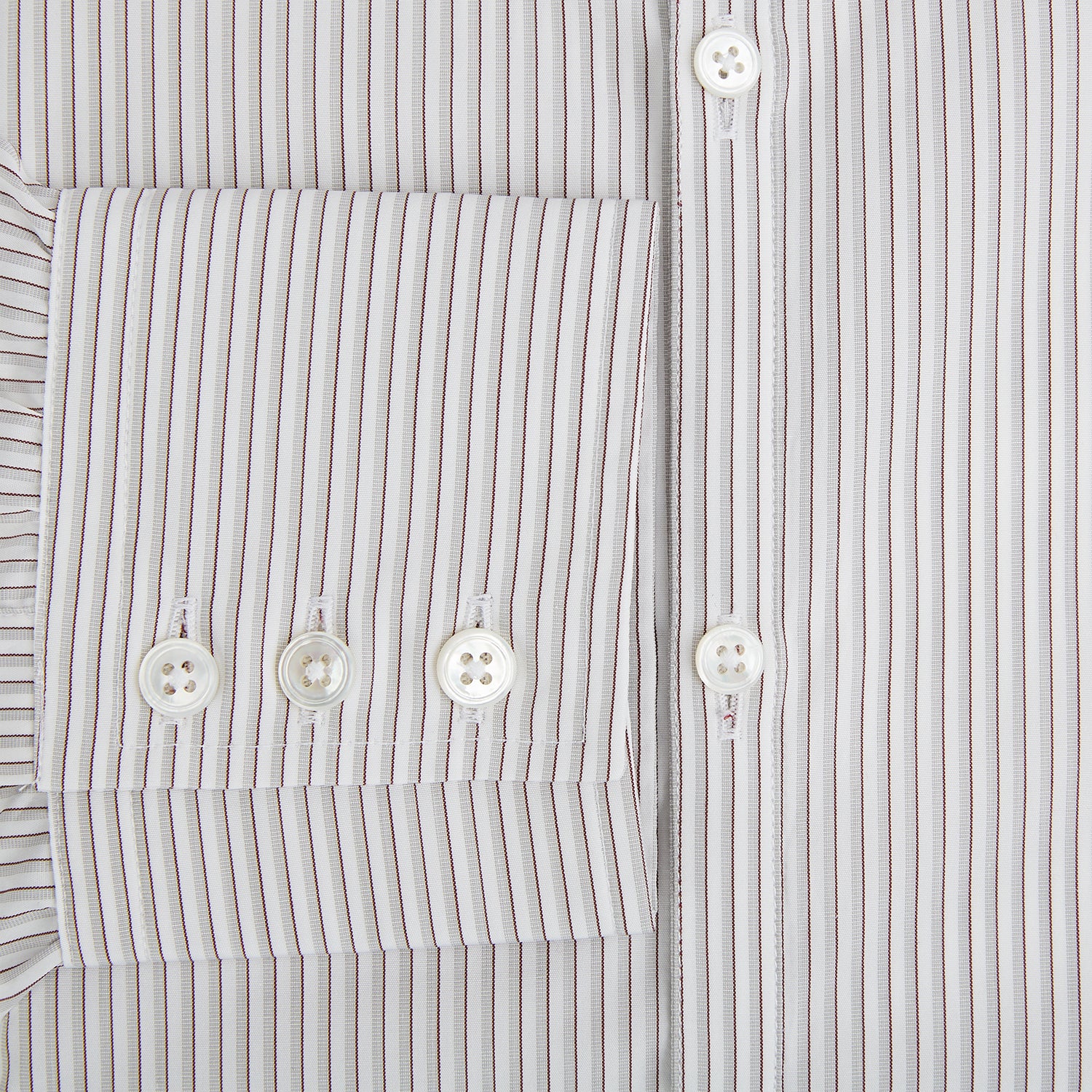 Image 4 of product Coffee and Grey Shadow Pinstripe Westminster Shirt