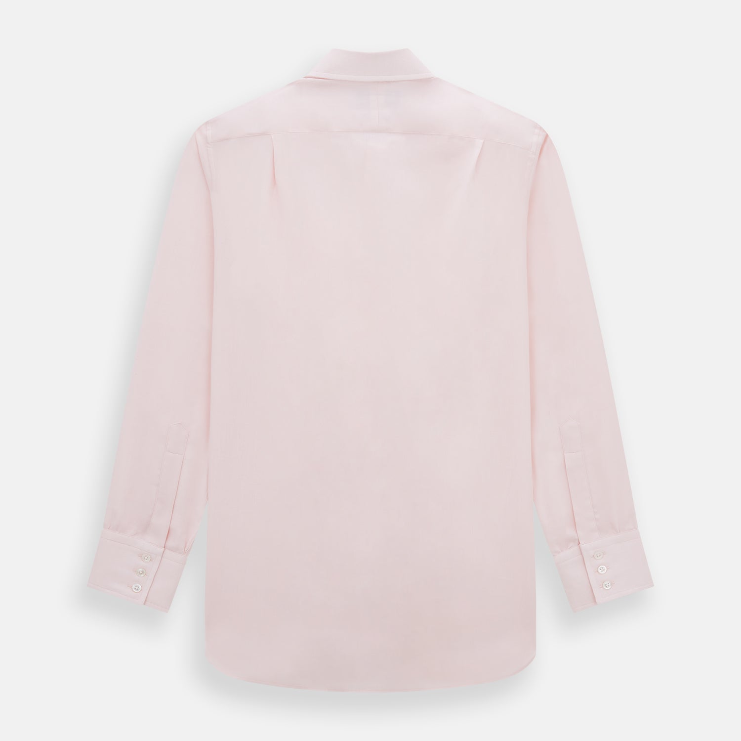Image 3 of product The Pale Pink Cotton Cashmere Mayfair Shirt by Turnbull & Asser features a classic collar, button-down front, and buttoned cuffs, crafted from a luxurious cotton-cashmere blend and displayed flat on a white background.