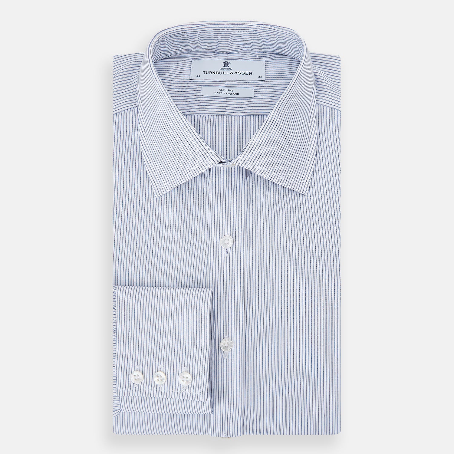 Image 5 of product Blue Ticking Pinstripe Mayfair Shirt