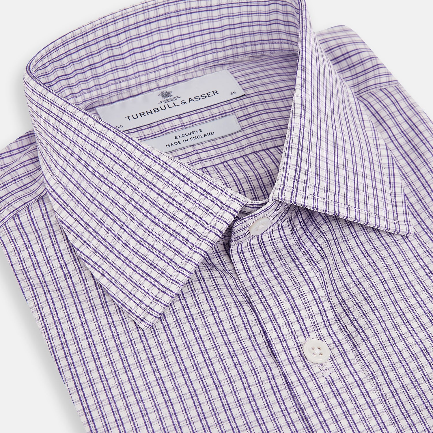 Image 2 of product Purple Double Graph Check Mayfair Shirt