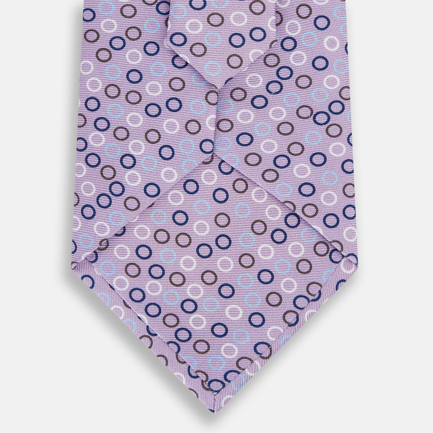 Image 3 of product Multi-coloured Circle Lilac Silk Tie