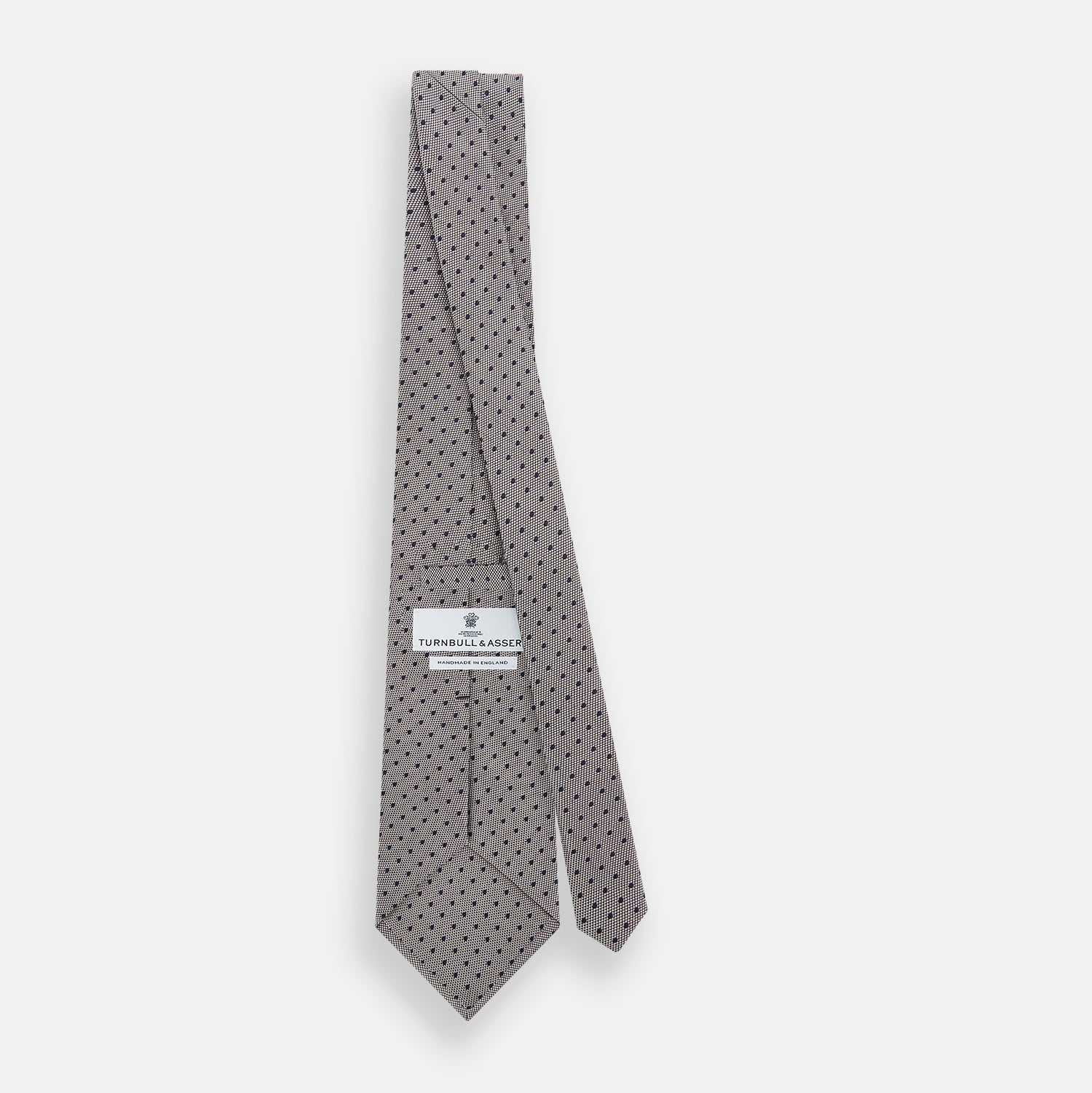 Image 4 of product Navy and Lilac Micro Dot Silk Tie
