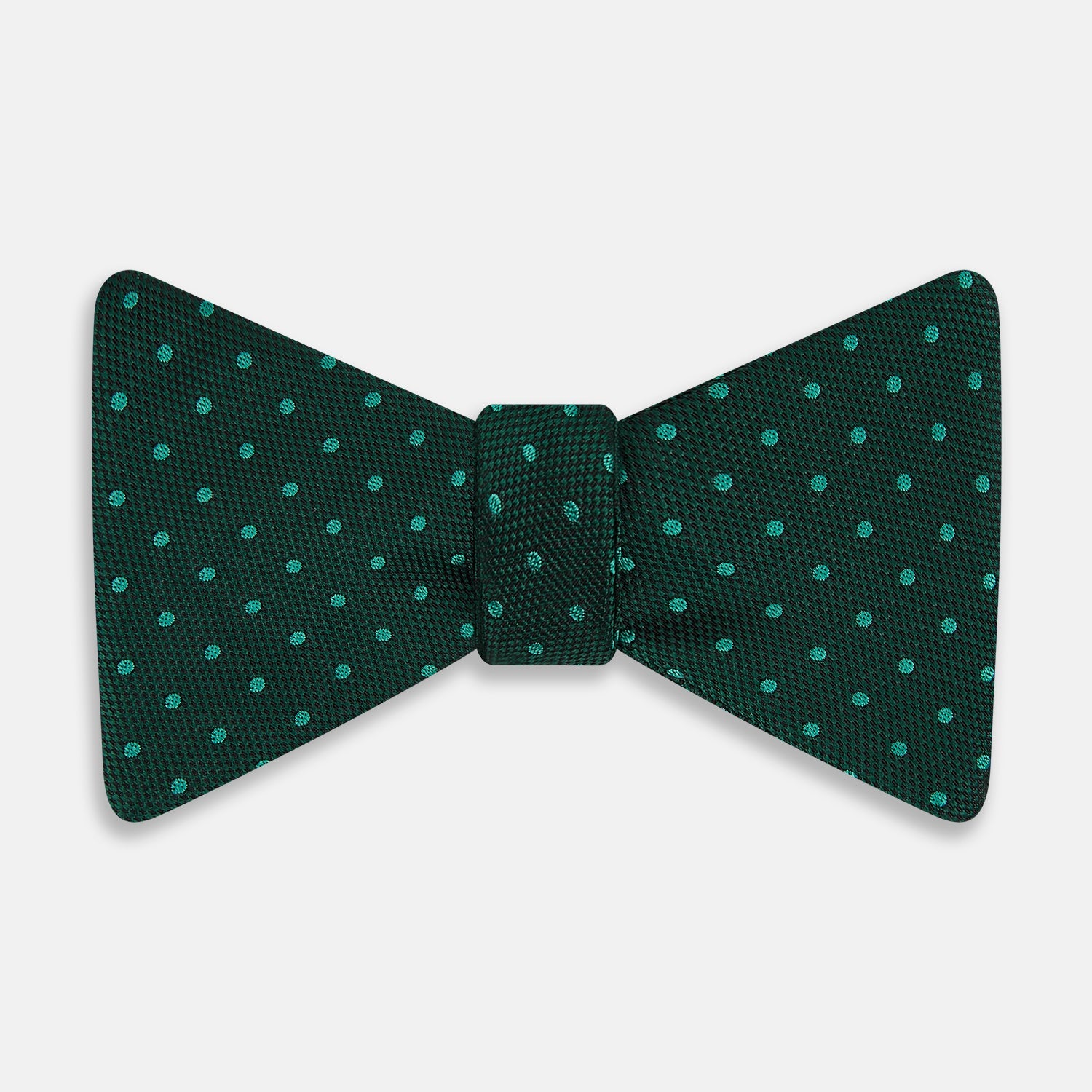 Image 1 of product Turquoise and Forest Green Mirco Dot Silk Bow Tie