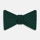 Turquoise and Forest Green Mirco Dot Silk Bow Tie