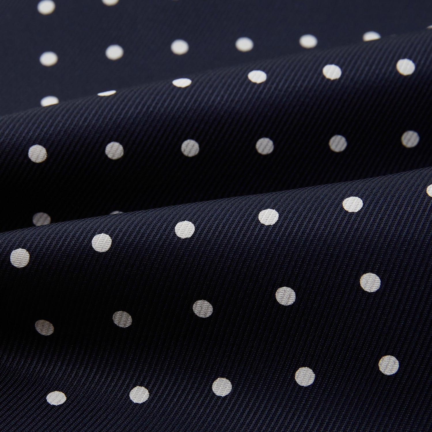 Image 4 of product White Dot and Navy Silk Cravat