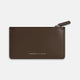 Dark Chocolate Leather Zip Wallet