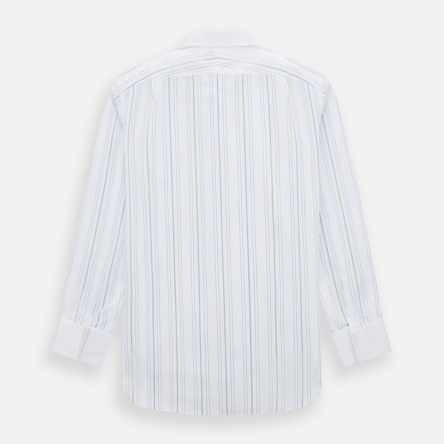 Image 3 of product Pale Blue Multi Stripe Shirt with Contrast Collar and Double Cuffs