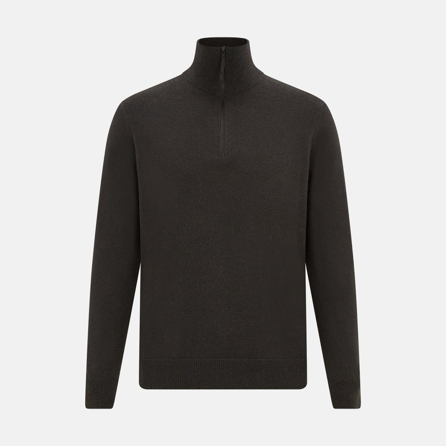 Image 1 of product Brown Half-Zip Cashmere Jumper