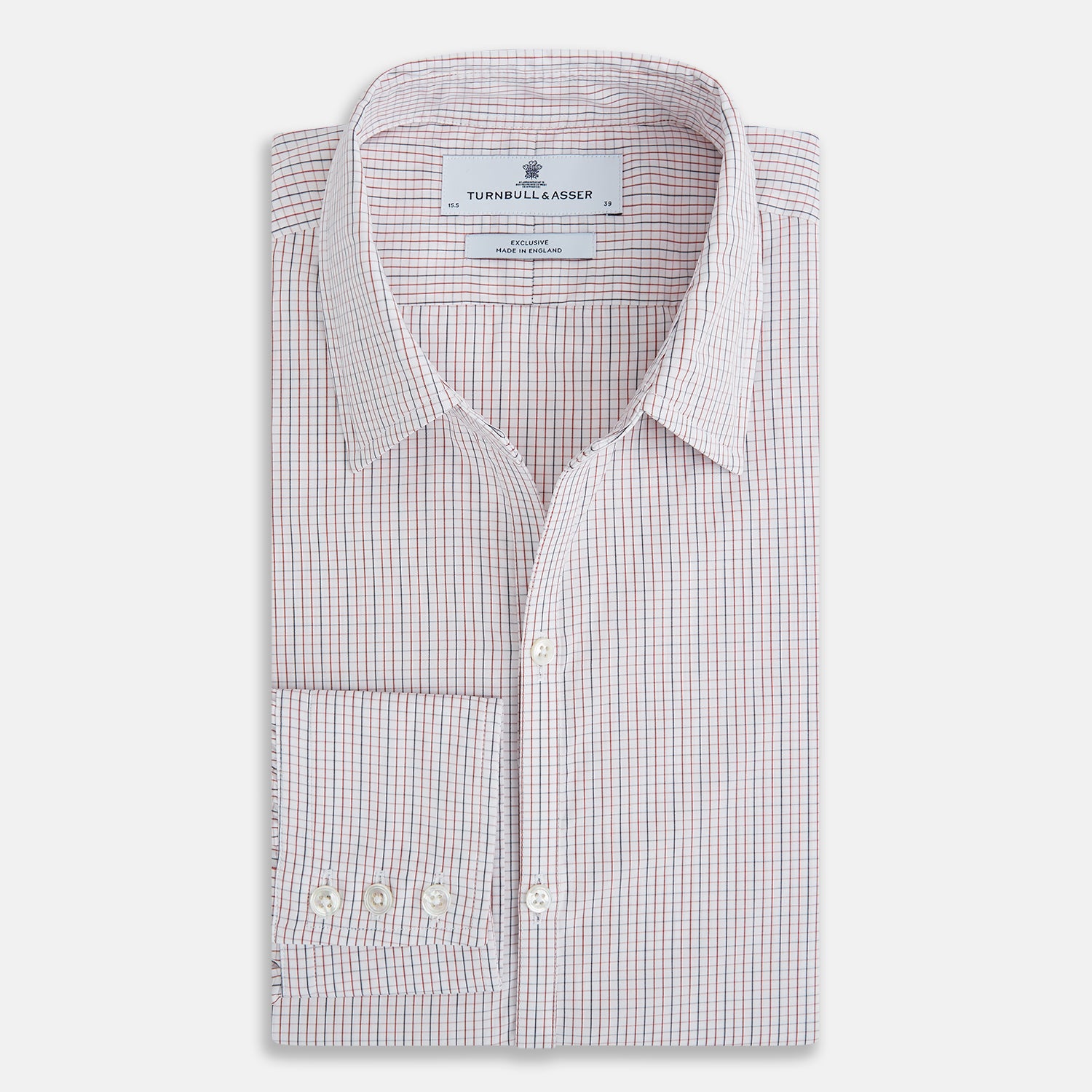 Image 5 of product Red and navy Check Windsor Shirt