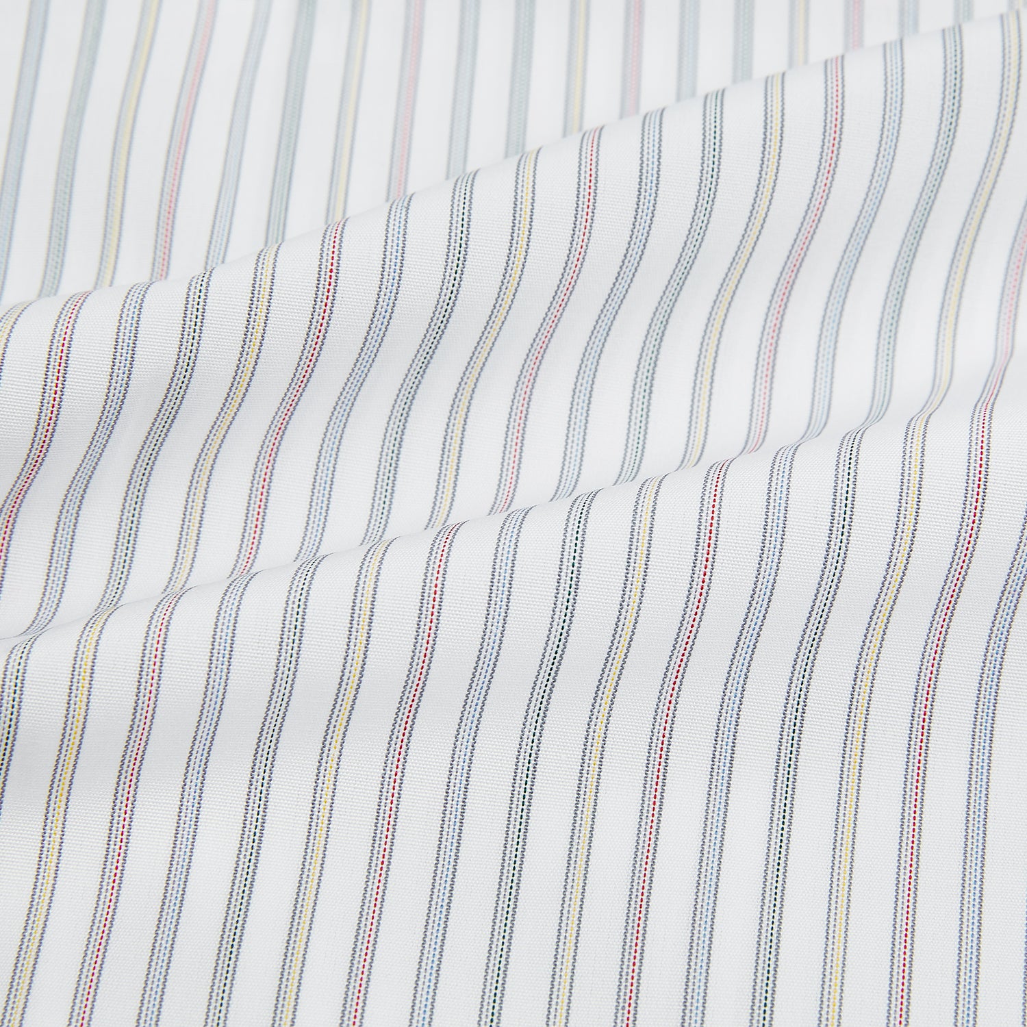 Image 6 of product Multicoloured Music Stripe Shirt with Contrast Collar and Double Cuffs