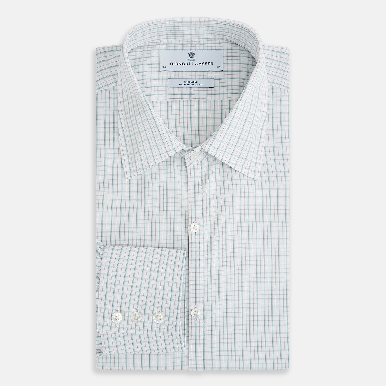 Image 5 of product Turquoise and Red Multi Check Westminster Shirt