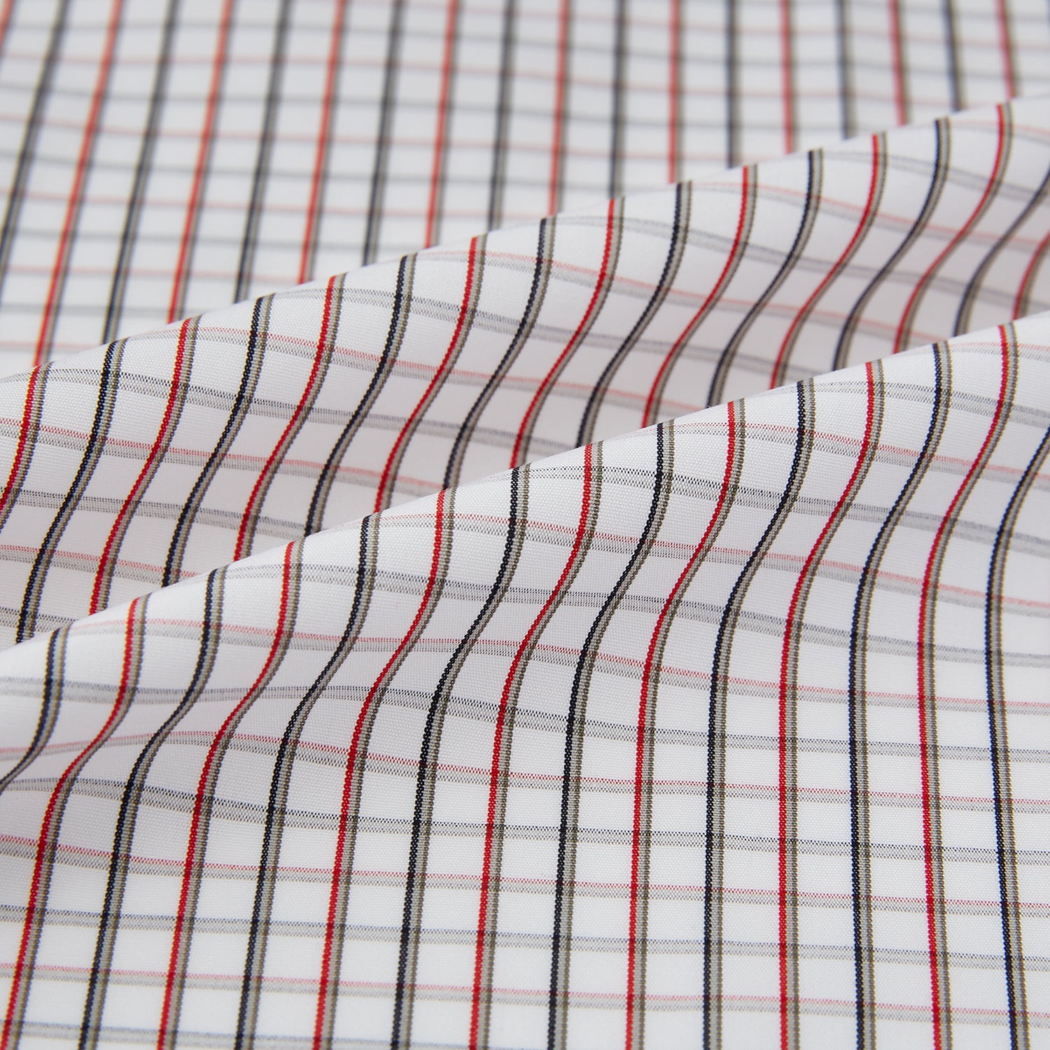 Image 8 of product Red and midnight blue Tattersall Check Windsor Shirt