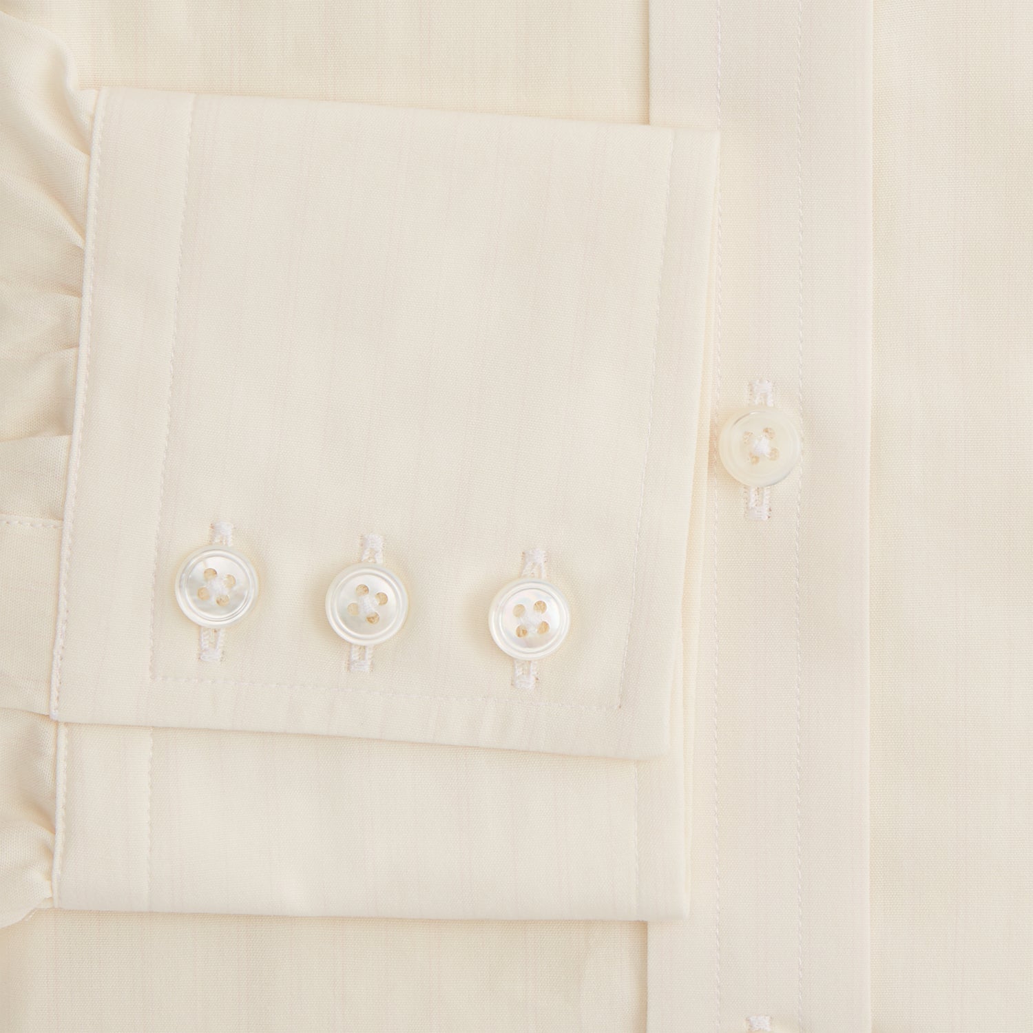 Image 4 of product Cream Fine Pencil Stripe Mayfair Shirt