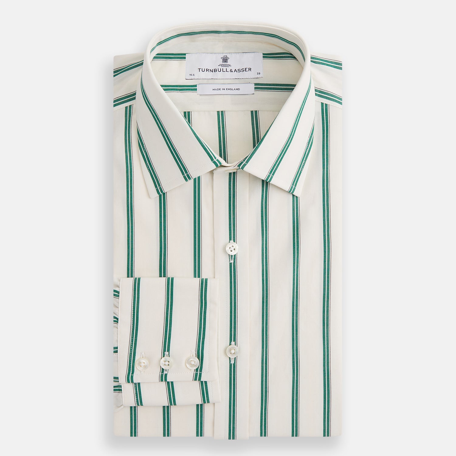 Image 5 of product Green Double Track Stripe Mayfair Shirt