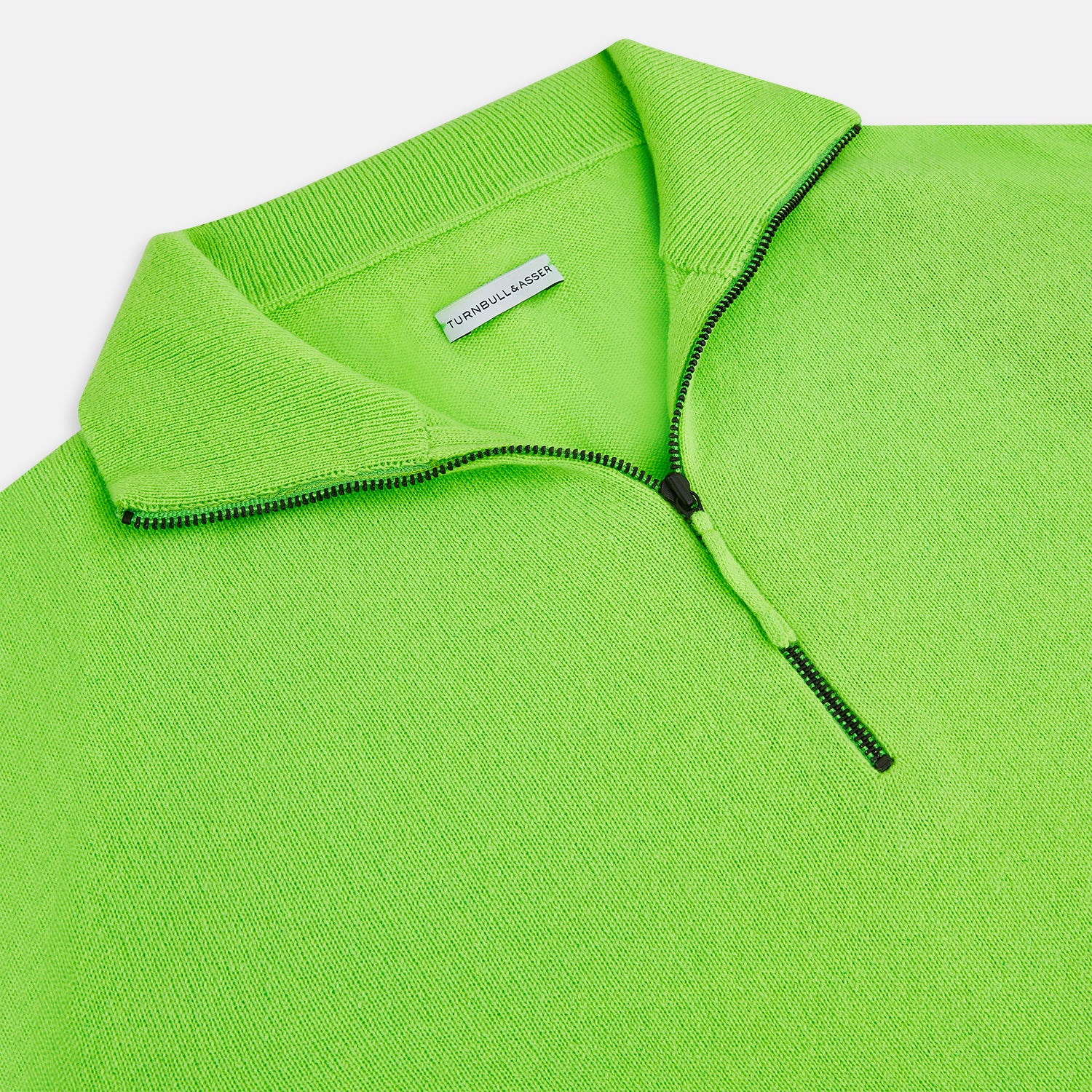 Image 2 of product Neon Green Half-Zip Cashmere Jumper