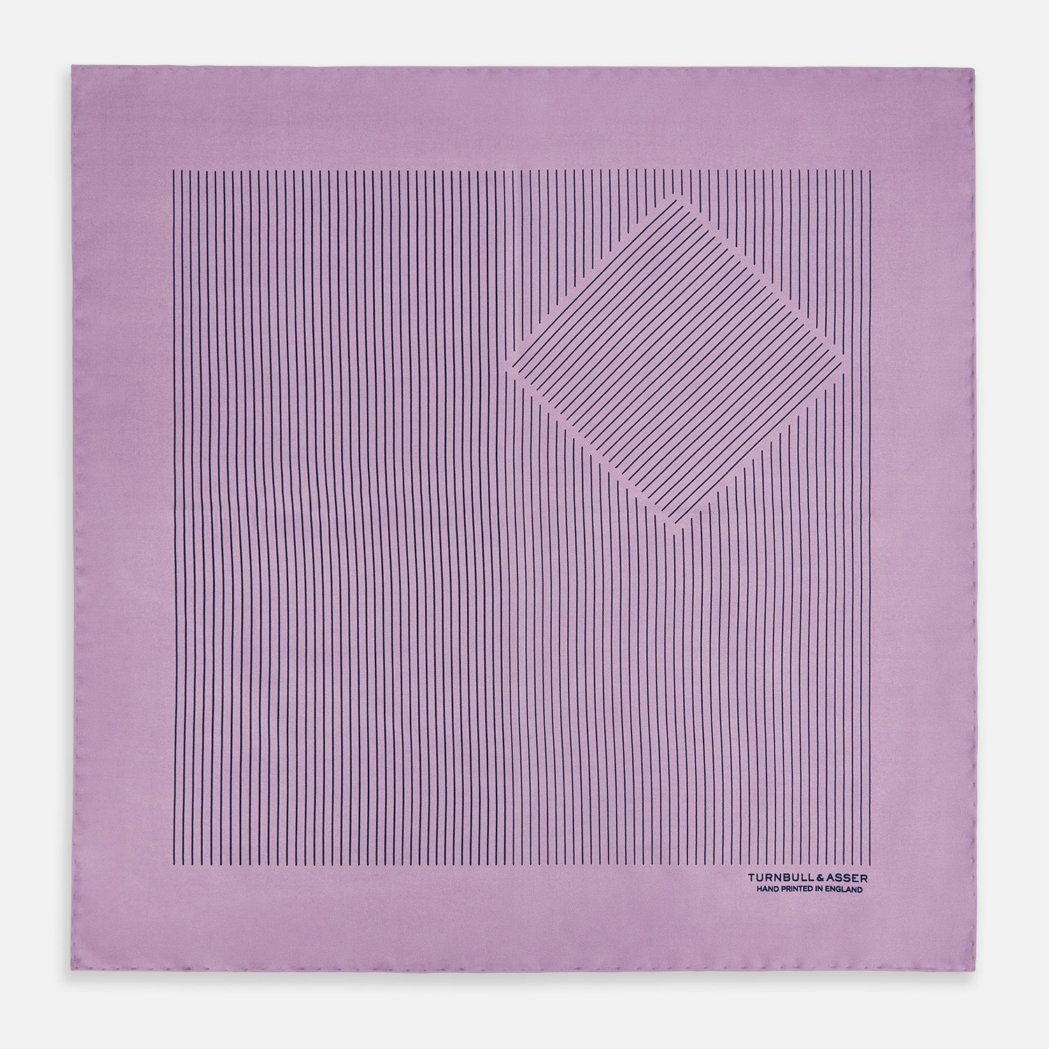 Image 3 of product Lilac Stripe Silk Pocket Square