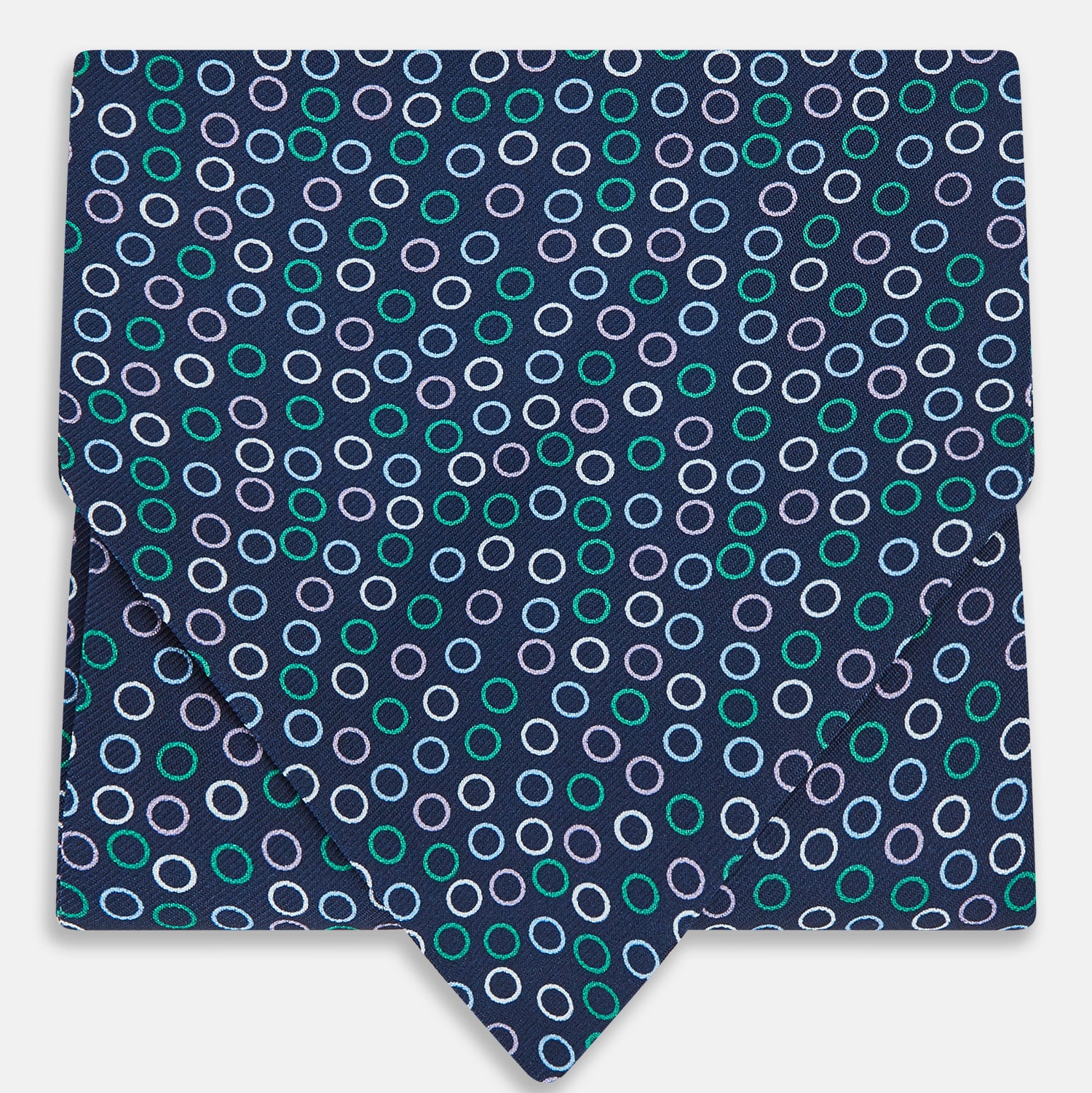 Image 1 of product Multicoloured Dark Navy Circle Silk Cravat