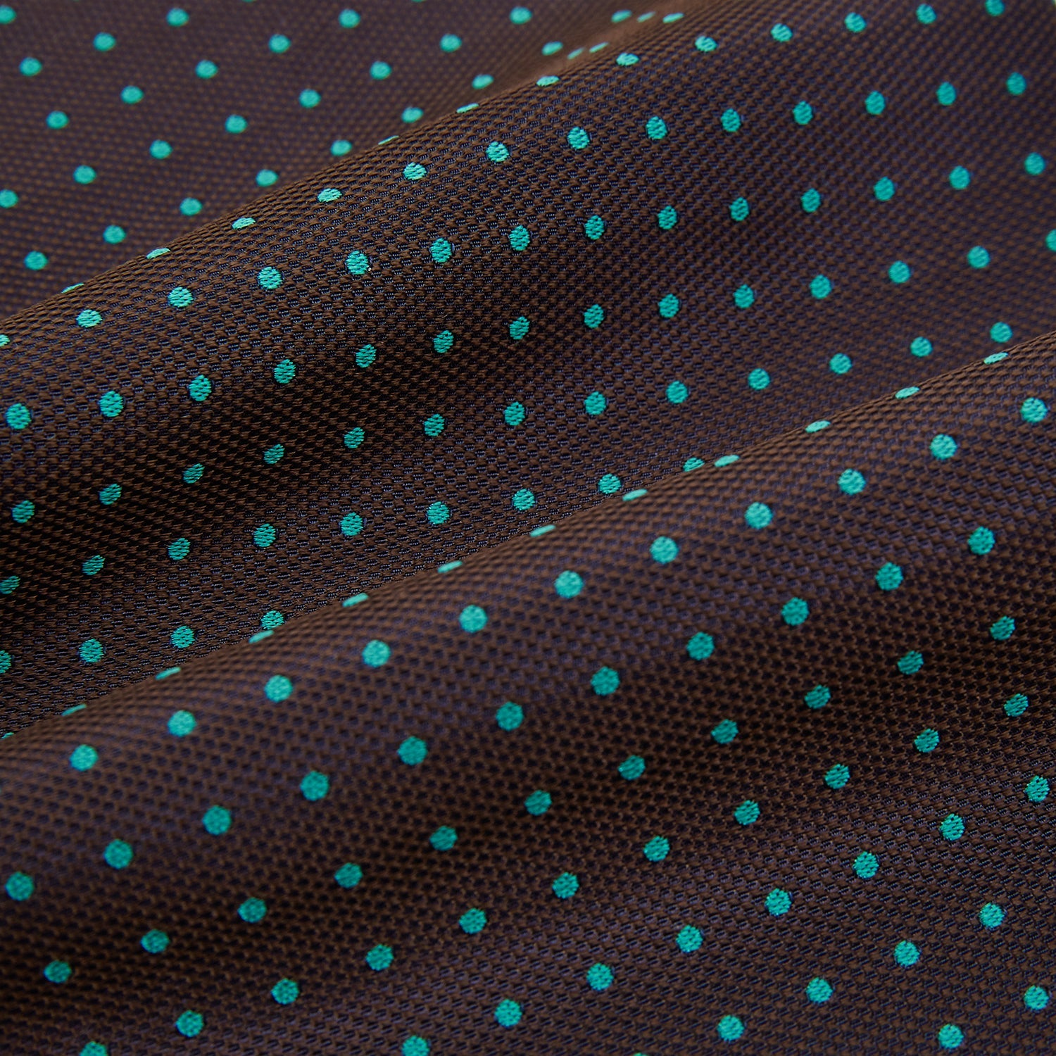 Image 4 of product Blue and Dark Brown Micro Dot Silk Cravat