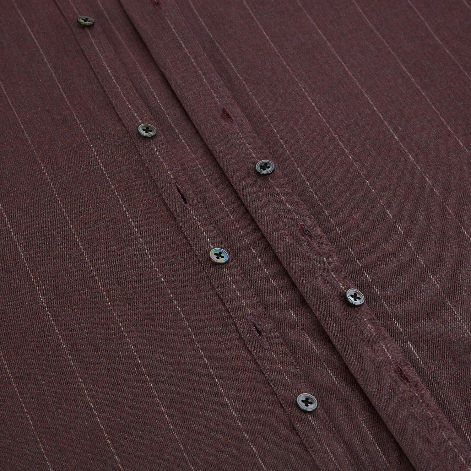 Image 7 of product The Indies Red Wide Stripe Westminster Shirt by Turnbull & Asser features wide red stripes, a classic collar, and a tailored fit, reflecting British craftsmanship. Displayed against a white background.