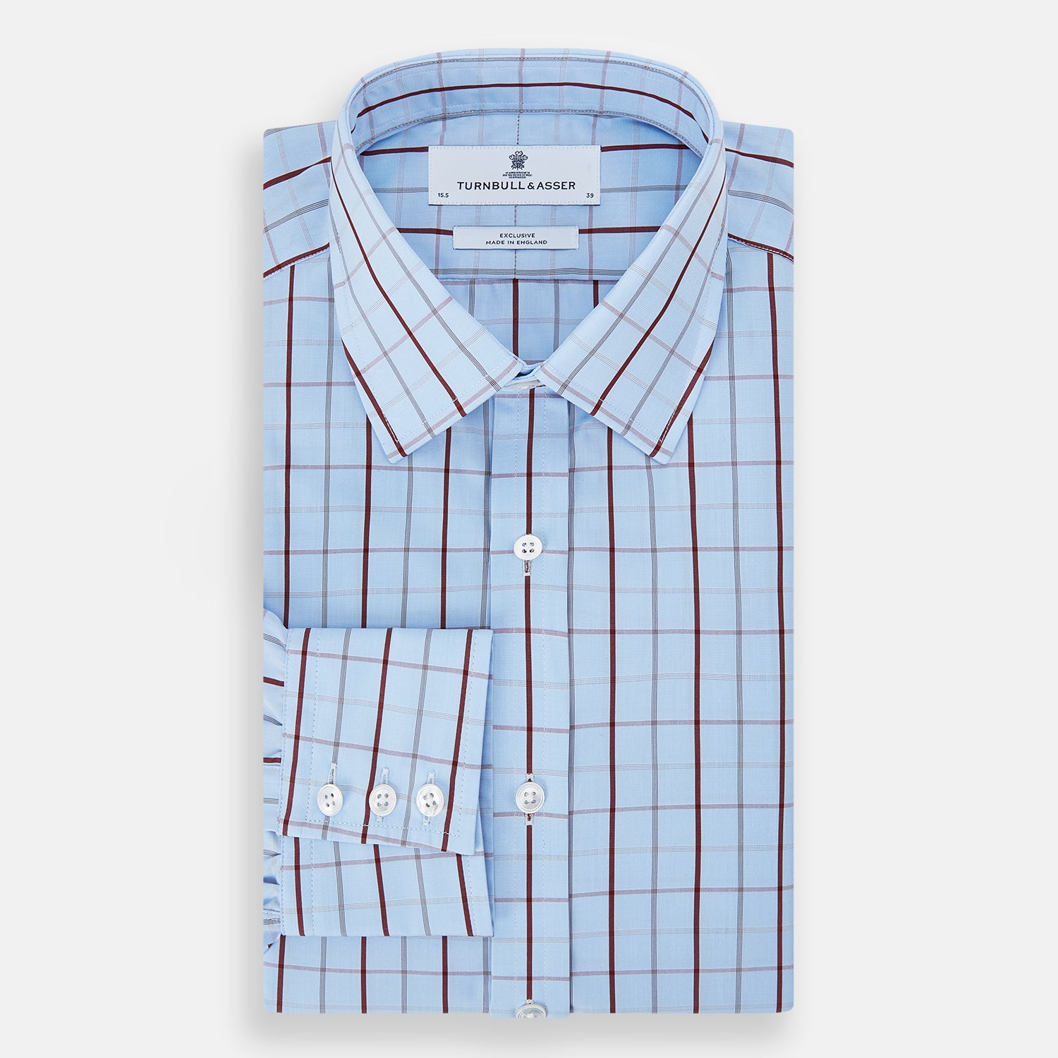 Image 5 of product Burgundy Multi Combination Check Mayfair Shirt