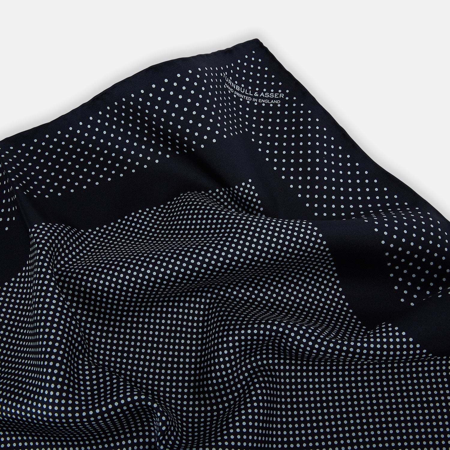 Image 2 of product Navy and Light Blue Dot Silk Pocket Square