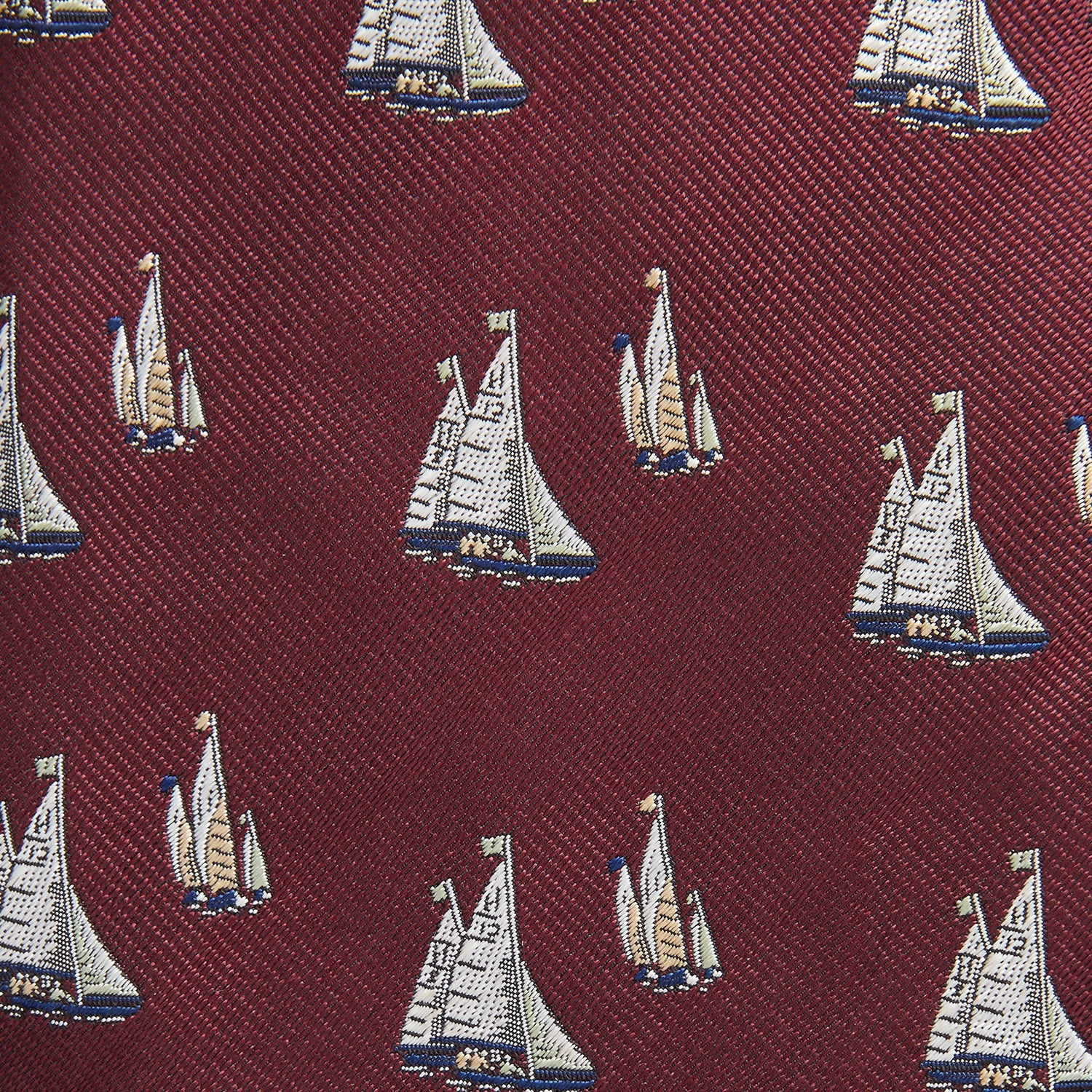 Image 2 of product Burgundy Racing Yachts Silk Tie