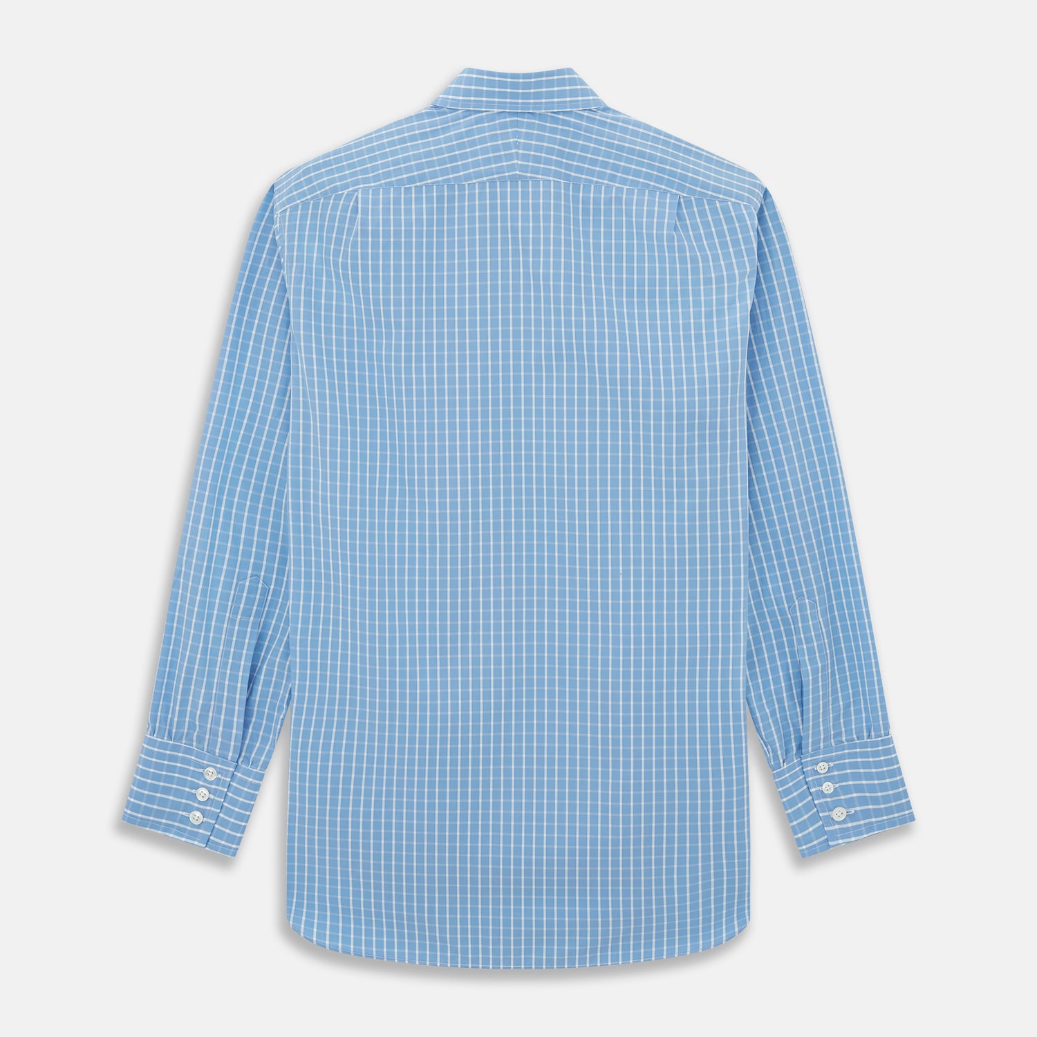 Image 2 of product BLUE & WHITE CHECK COTTON REGULAR FIT SHIRT
