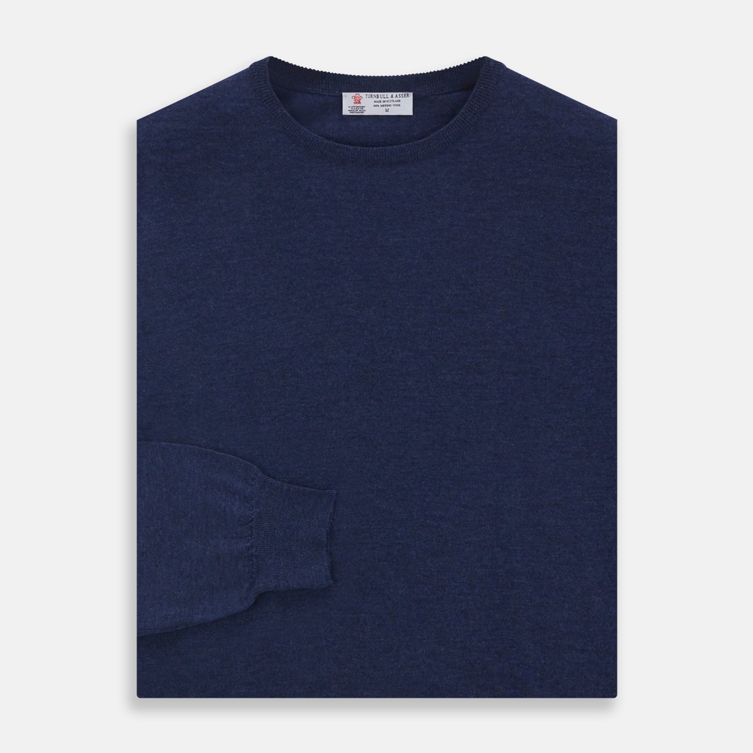 Image 3 of product Blue Crew Neck Merino Wool Jumper