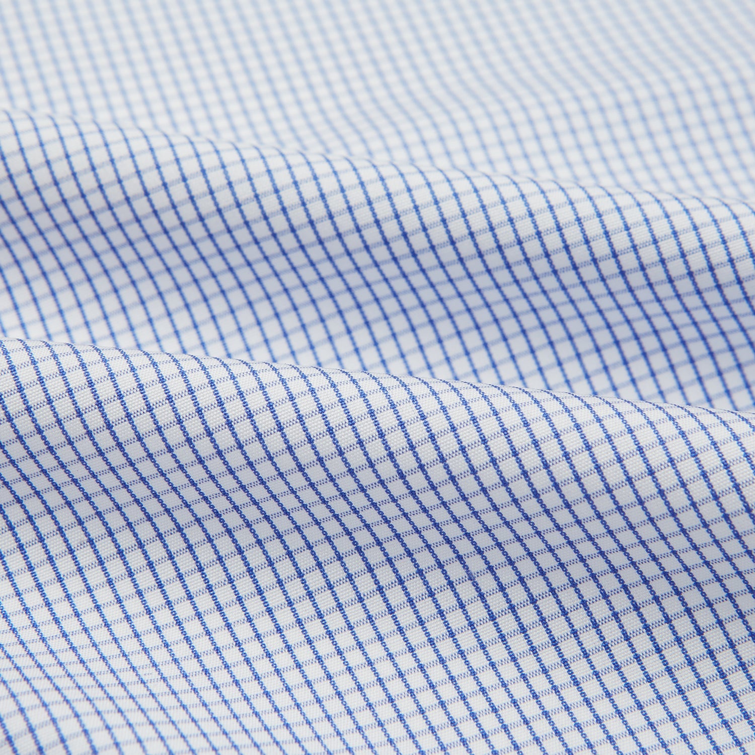 Image 4 of product Hand Rolled Blue Graph Check Handkerchief