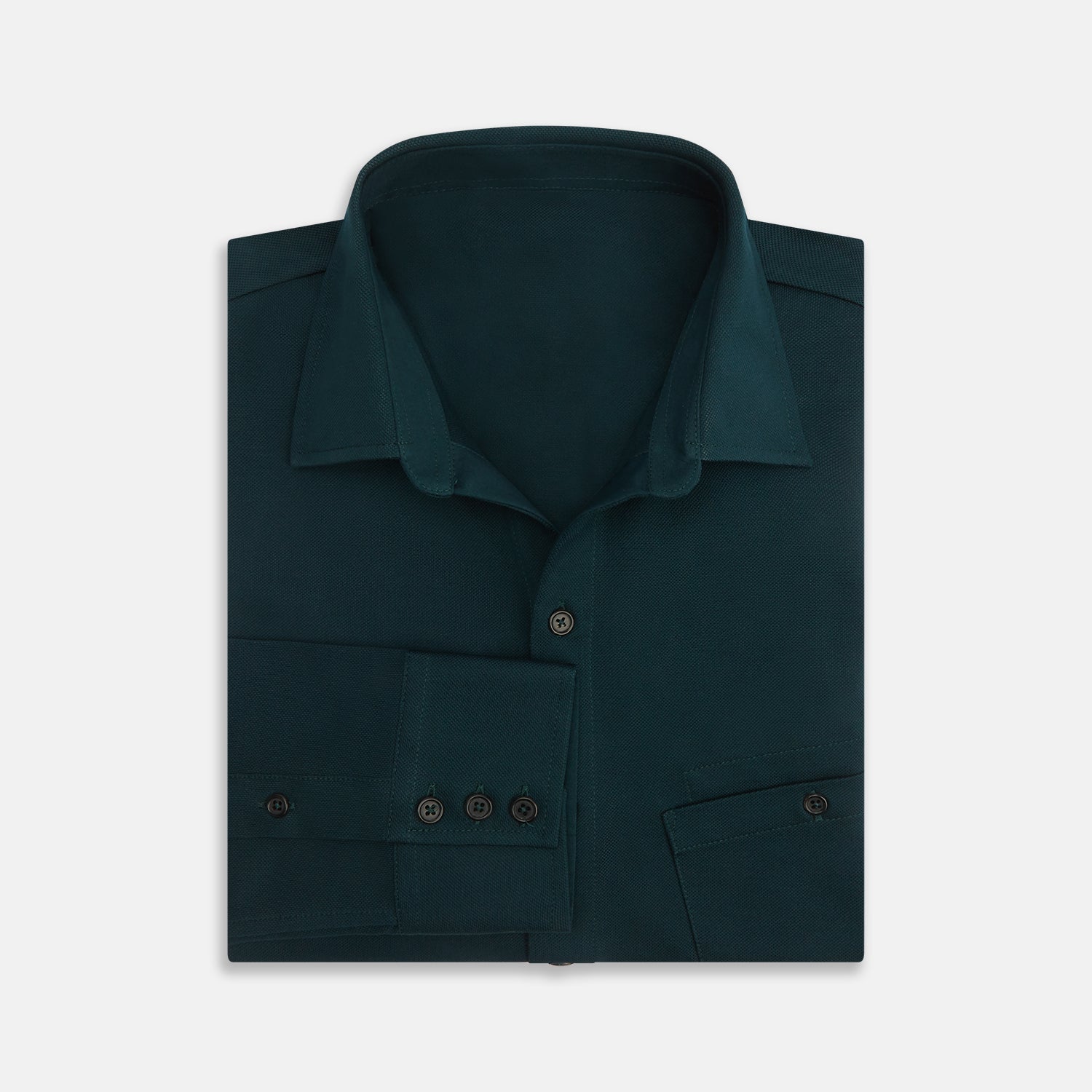 Image 4 of product Dark Green Pique Shirt