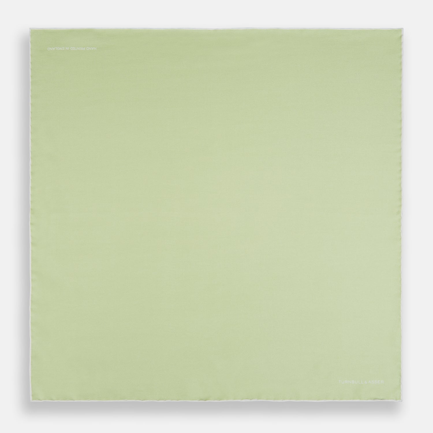 Image 4 of product MINT AND ECRU PIPED SILK POCKET SQUARE