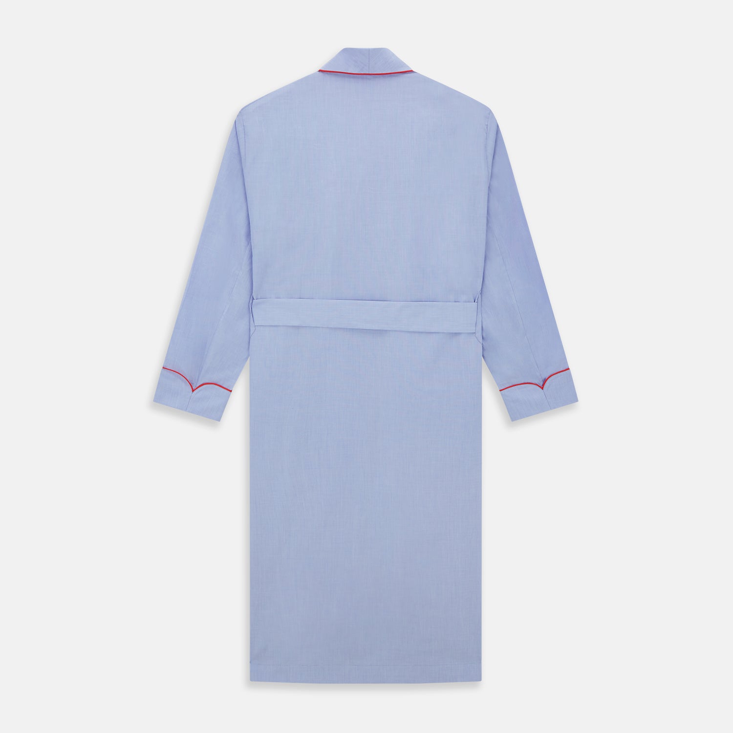 Image 4 of product Light Blue Piped End-On-End Cotton Gown
