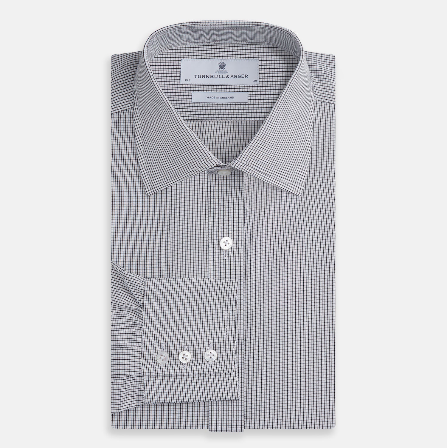 Image 4 of product Dark Blue and White Graph Check Mayfair Shirt