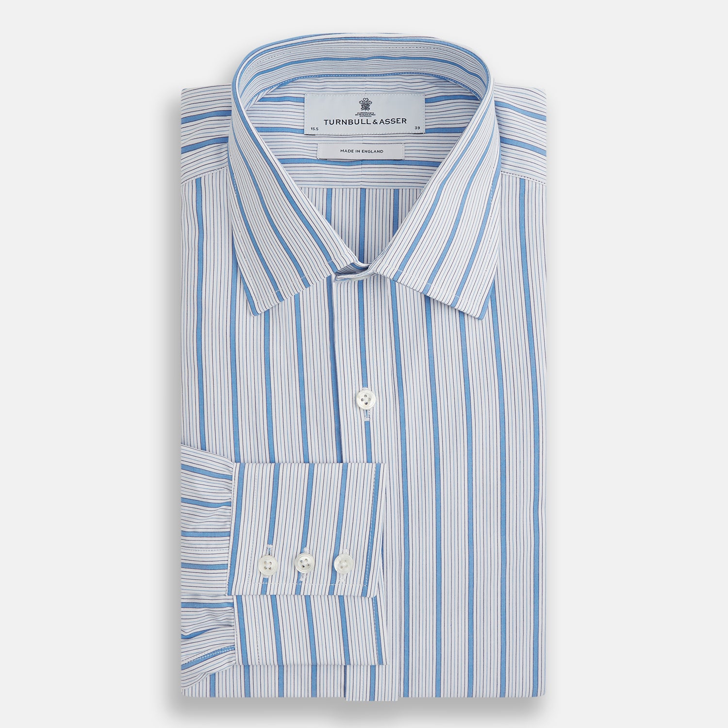 Image 4 of product Blue Multi Track Stripe Mayfair Shirt
