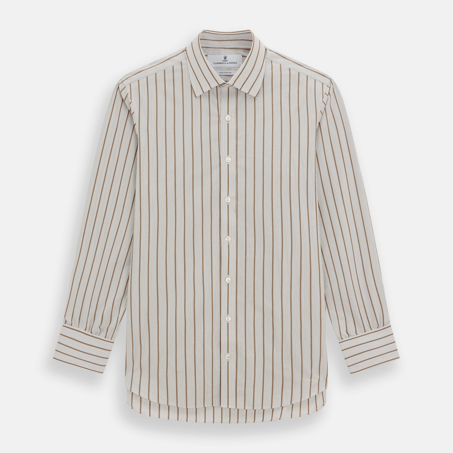 Image 1 of product Brown Multi Track Stripe Mayfair Shirt