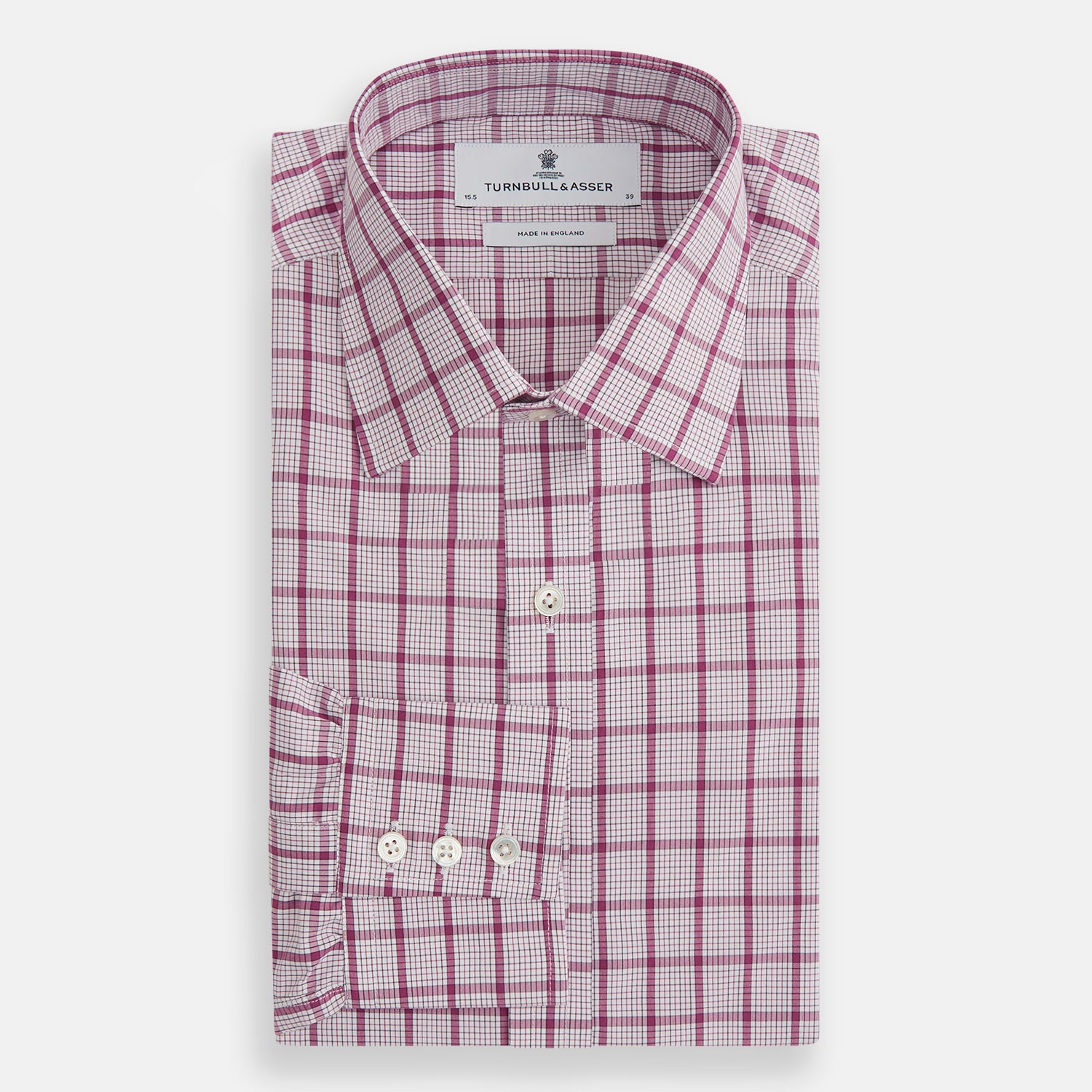Image 4 of product Purple Graph Overlay Check Mayfair Shirt