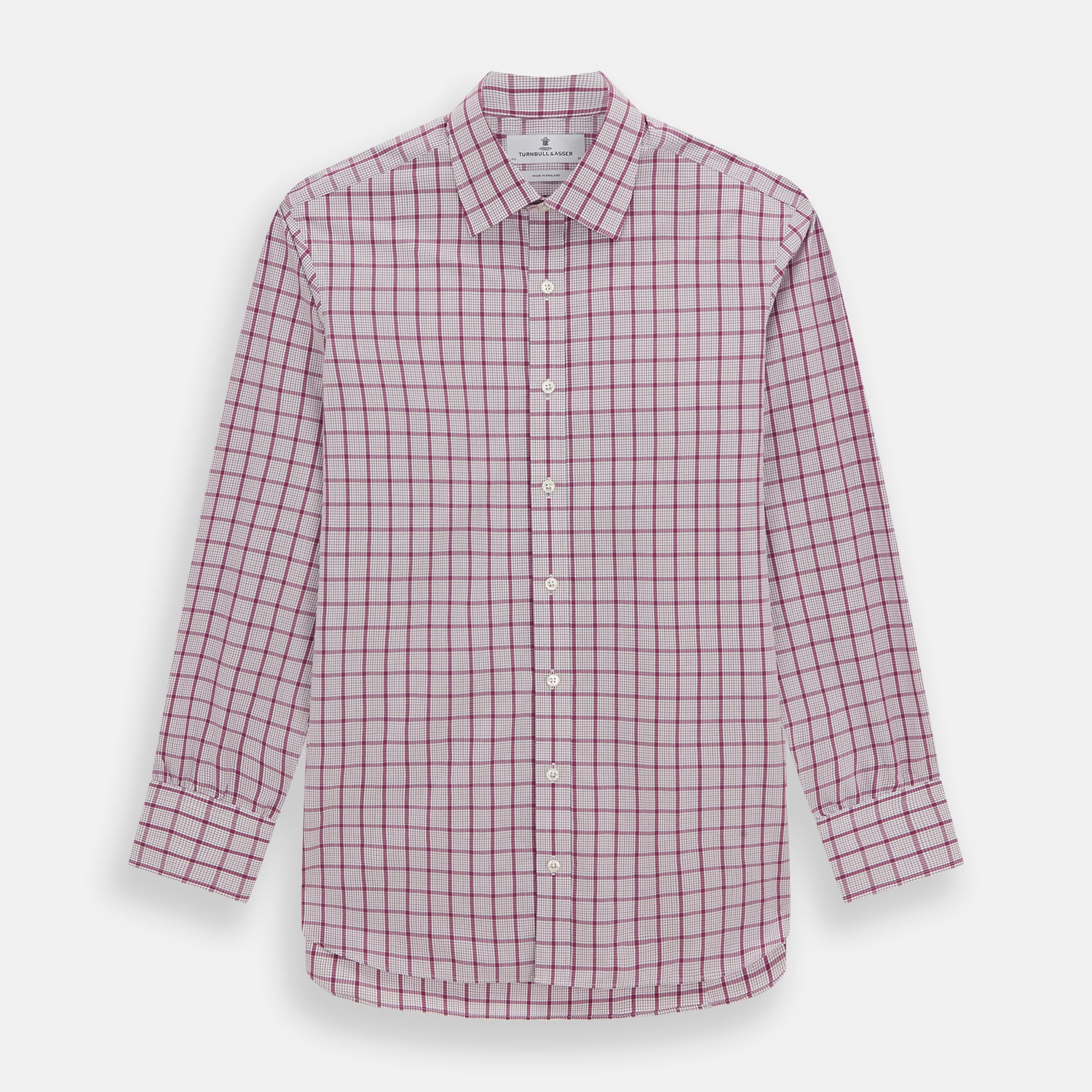 Image 1 of product Purple Graph Overlay Check Mayfair Shirt