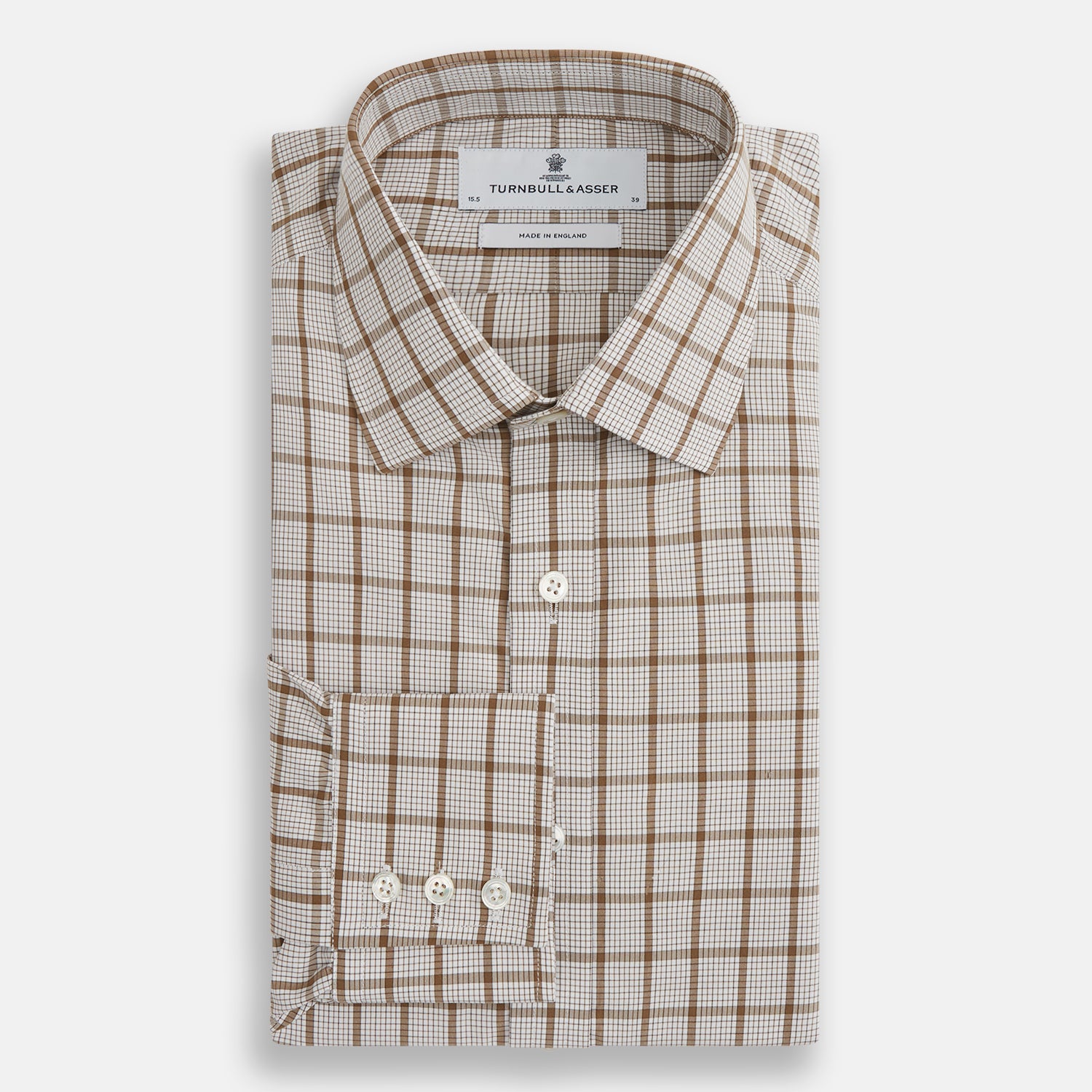 Image 4 of product Brown Graph Overlay Check Mayfair Shirt