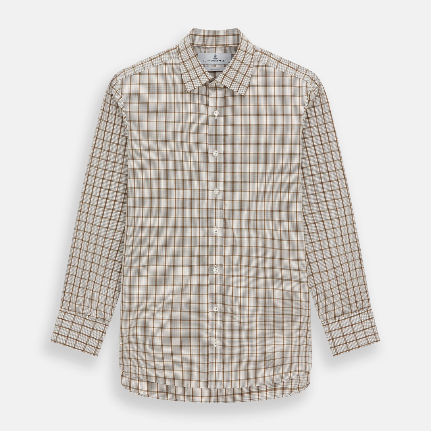 Image 1 of product Brown Graph Overlay Check Mayfair Shirt