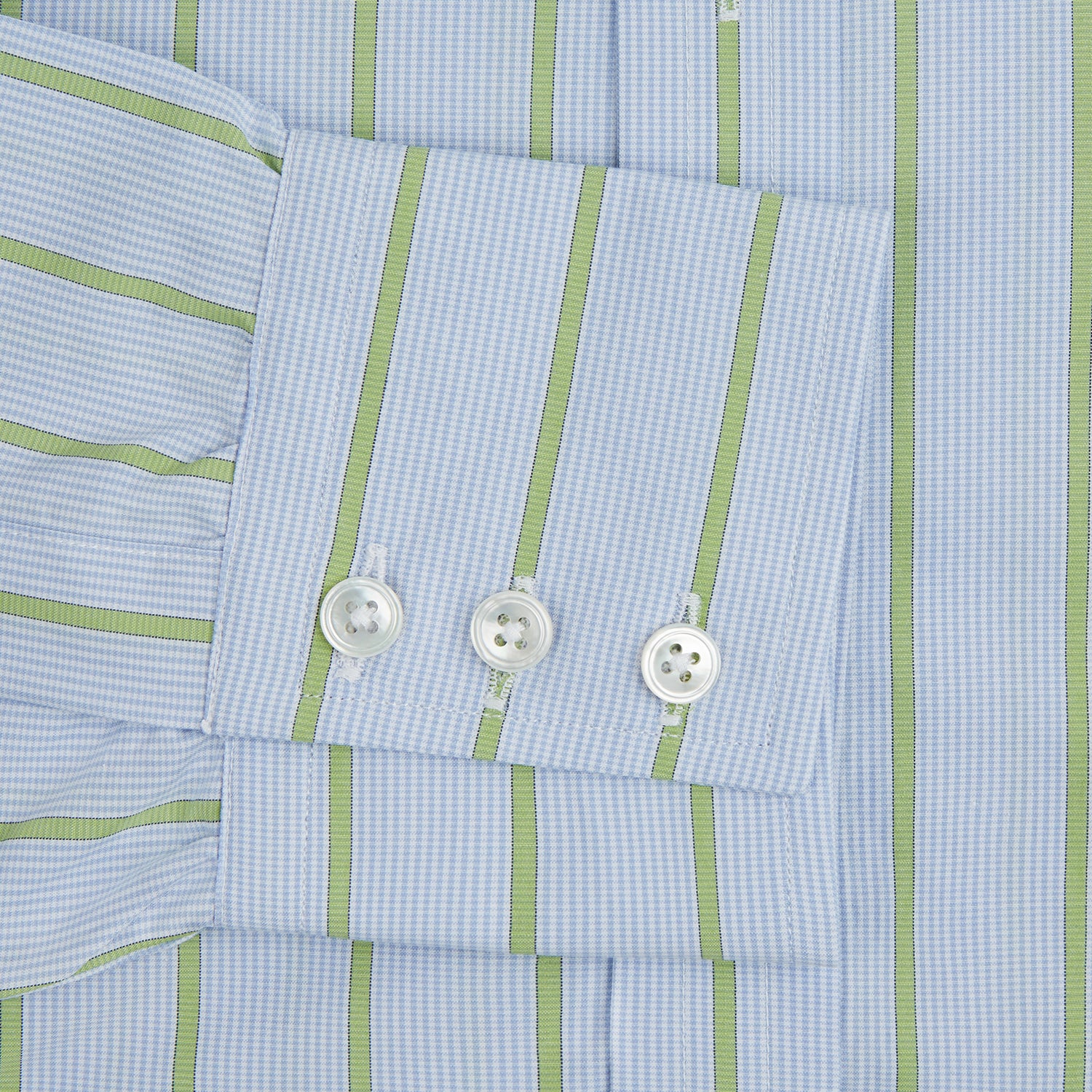 Image 3 of product Light Green and Blue Stripe Mayfair Shirt