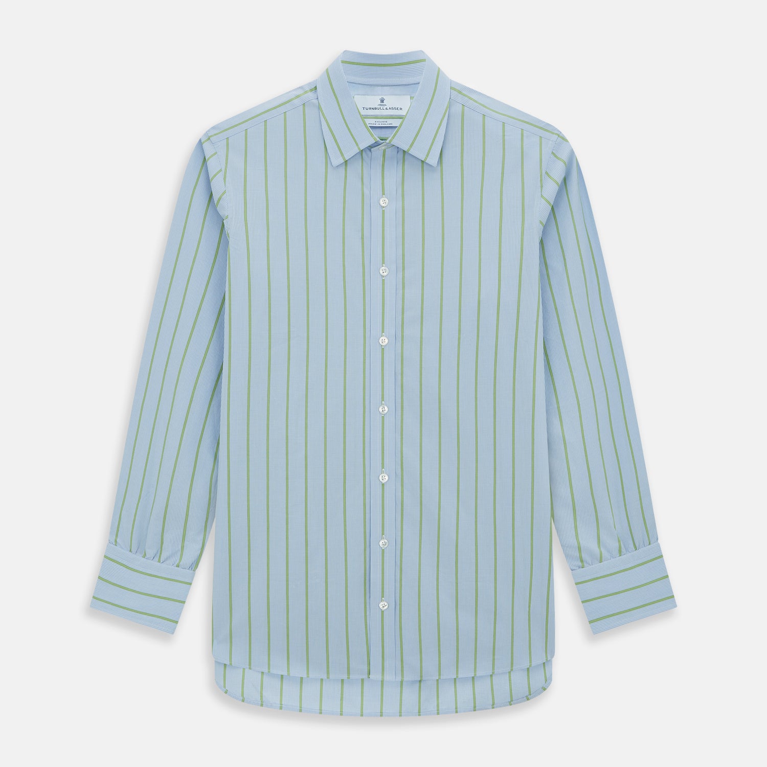 Image 1 of product Light Green and Blue Stripe Mayfair Shirt