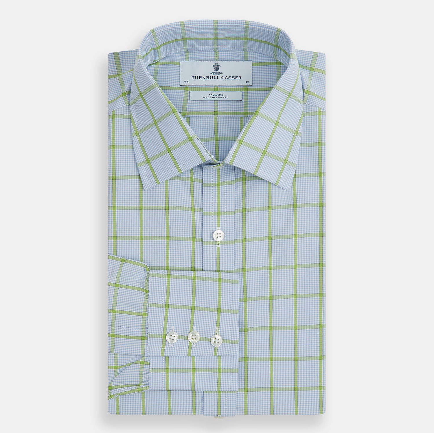Image 4 of product Light Green Windowpane Check Mayfair Shirt