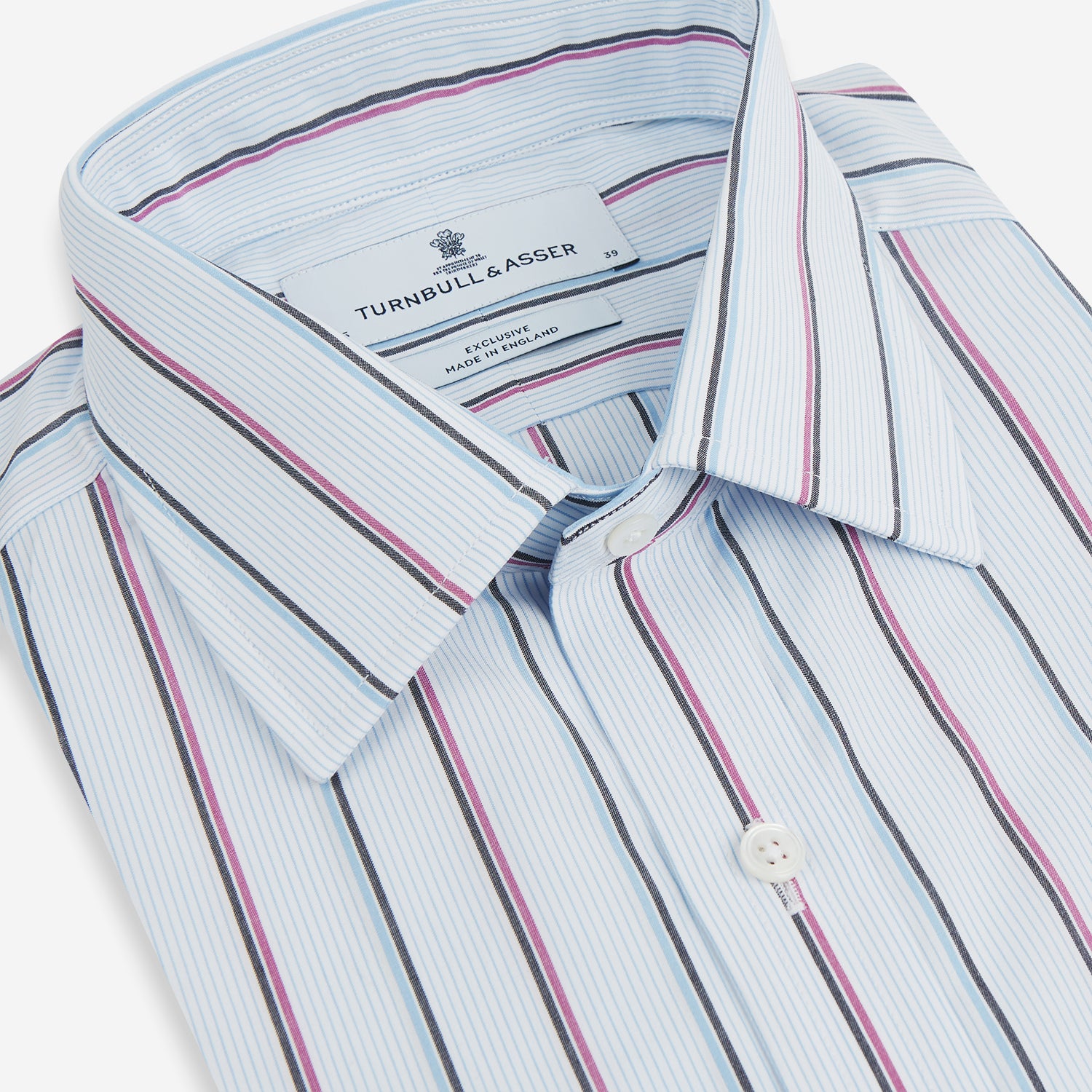 Image 2 of product Blue and Pink Shadow Stripe Mayfair Shirt