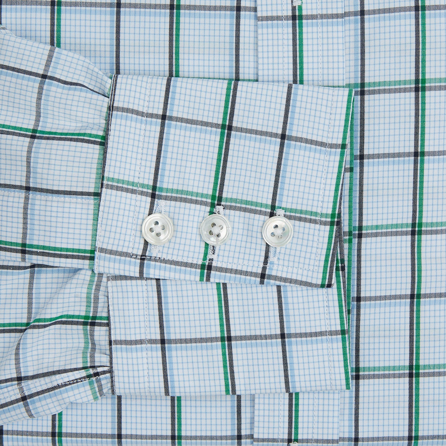 Image 3 of product Blue and Green Tattersall Check Mayfair Shirt