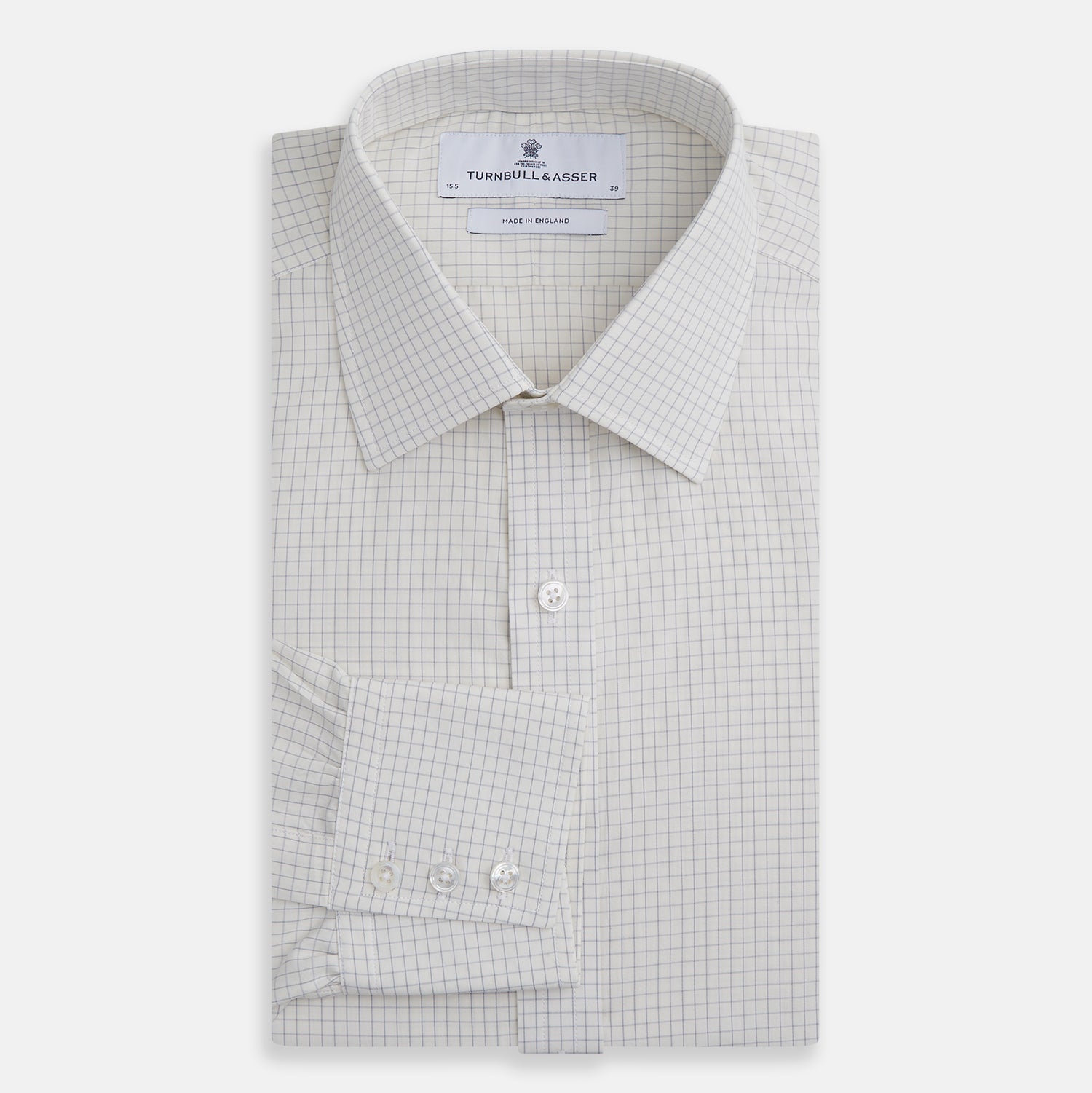Image 4 of product Pale Blue Graph Check Mayfair Shirt