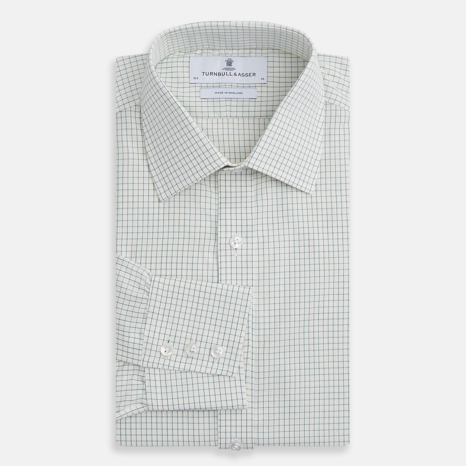 Dark Green Graph Check Mayfair Shirt