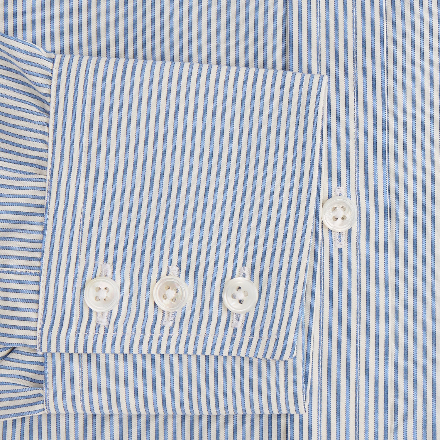 Image 3 of product Blue and White Pencil Stripe Mayfair Shirt