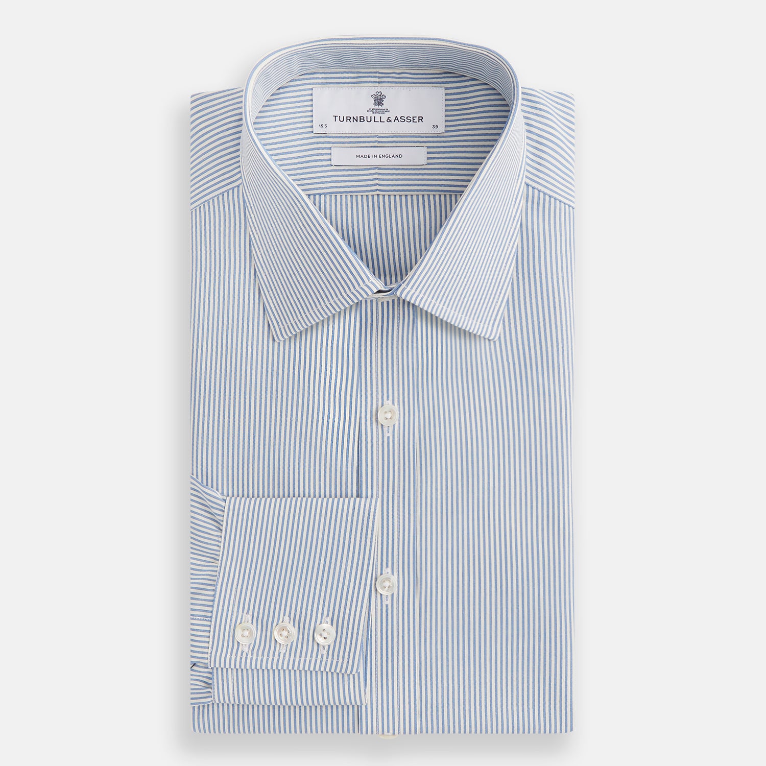 Image 4 of product Blue and White Pencil Stripe Mayfair Shirt