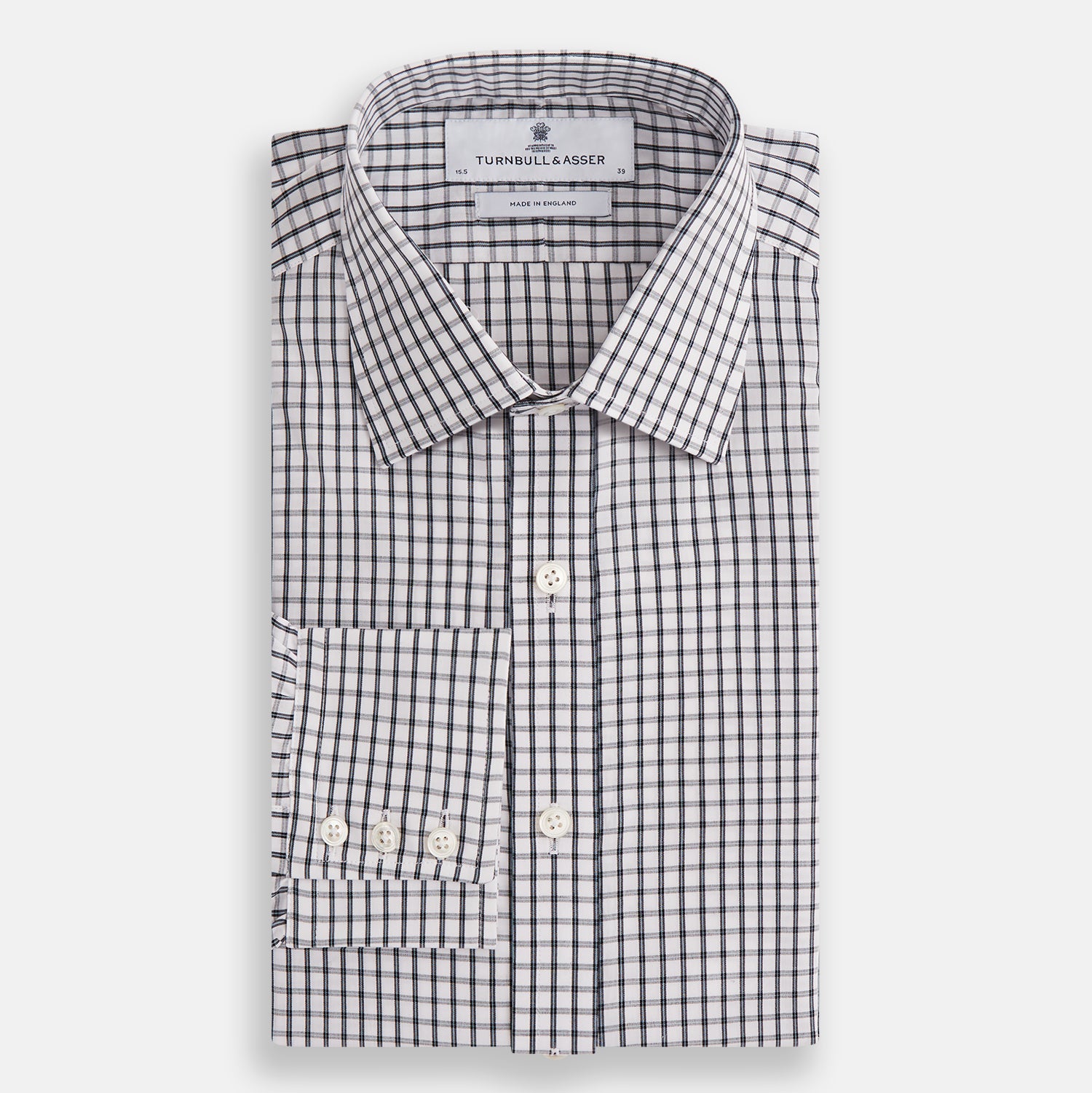 Image 4 of product Midnight Blue Double Graph Check Mayfair Shirt
